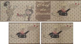 Jogo de Cozinha Tapete Sisal Autêntico 3 peças Rayza