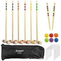 Jogo de Croquet Deluxe para 6 Jogadores com Bolsa Resistente - 71 cm - Juegoal