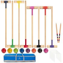 Jogo de croquet SpeedArmis para 8 jogadores, tacos de 71 cm e bolas Jogo de croquet SpeedArmis para 8 jogadores, tacos de 71 cm e bolas