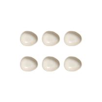 Jogo de Cumbuca Oval Orgânico Latte 265ml - Kit 6 Peças