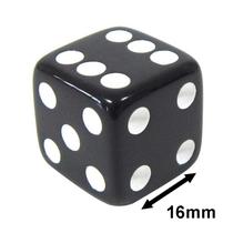 Jogo De Dado 16mm (1,6cm) Preto - EJ Games