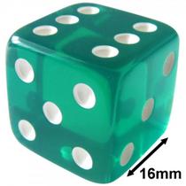 Jogo De Dado 16mm (1,6cm) Verde Translúcido - EJ Games Jogo De Dado 16mm (1,6cm) Verde Translúcido - EJ Games