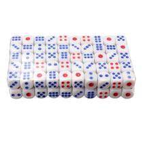 Jogo de Dados Branco Profissional 6 Lados 14mm C/100 pcs