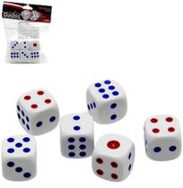Jogo De Dados Com 6 Pecas 1,5Cm Na Solapa Jogo De Dados Com 6 Pecas 1,5Cm Na Solapa