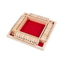 Jogo De Dados De Madeira Para 4 Jogadores, Shut the Box, Clássico De Mesa Para Família Com 8 Dados