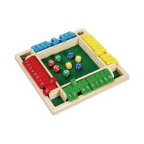 Jogo De Dados De Madeira Para 4 Jogadores, Shut the Box, Clássico De Mesa Para Família Com 8 Dados