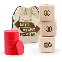 Jogo de dados gigante GoSports Left Right Middle 3.5 para ambientes internos/externos Jogo de dados gigante GoSports Left Right Middle 3.5 para ambientes internos/externos