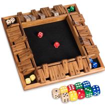 Jogo de dados Shut The Box BIVOMON com 16 dados para crianças e adultos