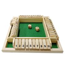 Jogo de dados Shut The Box DC-BEAUTIFUL para adultos de 2 a 4 jogadores