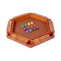 Jogo De Dados Shut the Box De Madeira, Jogo De Tabuleiro De Seis Lados Para Pais E Filhos Em Festas