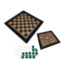 Jogo de Dama e Trilha 2 em 1 Educativo