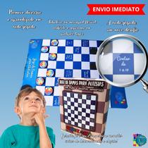 Jogo de Damas Cognitivo para Autistas com ações e desafios sensorias