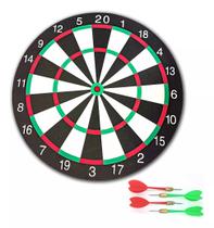 Jogo de Dardos Base De Madeira 29cm + 1 Alvo E 4 Dardos - Wellmix