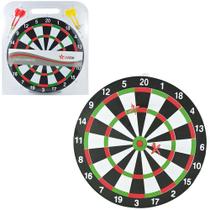 Jogo de dardos com alvo dupla face + 4 dardos 30cm de ø