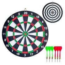 Jogo De Dardos Com Alvo Dupla Face Tabuleiro 40cm 6 Dardos Jogo De Dardos Com Alvo Dupla Face Tabuleiro 40cm 6 Dardos