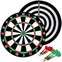 Jogo De Dardos Dupla Face 43cm Com Seis Dardos