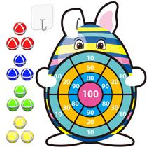 Jogo de dardos JKGIFTS Easter Bunny 30cm com 12 bolas adesivas