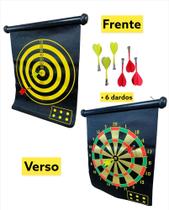 Jogo de Dardos Magnéticos SEM PONTA Alvo DuplaFace 6 Dardos