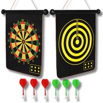 Jogo de Dardos Tiro ao Alvo Dupla Face 6 Dardos Magnético