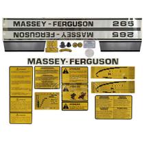 Jogo De Decalque Adesivo Trator Massey Ferguson 265 - TM