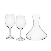 Jogo De Decanter Cristal 1.500 Litros Com 02 Taças 450 Ml Jogo De Decanter Cristal 1.500 Litros Com 02 Taças 450 Ml