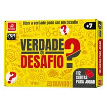Jogo de Desafios Verdade Ou Desafio 112 Cartas p/ Jogar