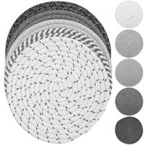 Jogo de Descansos Tidponra 5 Peças Corda de Algodão 18cm Resistentes ao Calor Jogo de Descansos Tidponra 5 Peças Corda de Algodão 18cm Resistentes ao Calor