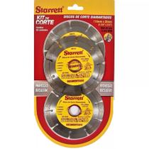 Jogo de disco diamantado starrett segmentado c/3pcs