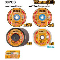 Jogo de Discos com 30 Peças para Mini Esmerilhadeira INGCO Jogo de Discos com 30 Peças para Mini Esmerilhadeira INGCO