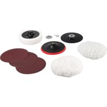 Jogo de Discos Para Lixar e Polir 7" e Suporte com Pluma (sistema Fixa Fácil), Vonder OstenVonder Jogo de Discos Para Lixar e Polir 7" e Suporte com Pluma (sistema Fixa Fácil), Vonder OstenVonder