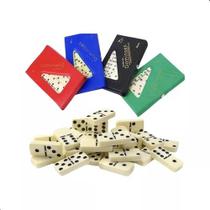 Jogo de Dominó 28 peças Com Estojo