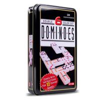 Jogo De Domino 28 Peças Reforçadas Com Estojo Metálico