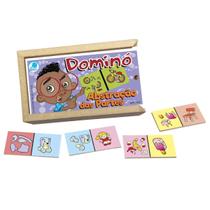 Jogo de dominó abstração das partes em madeira - simque - 407