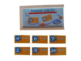 Jogo de Dominó Adição em Mdf 28 Peças Jogo de Dominó Adição em Mdf 28 Peças