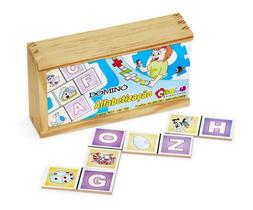 Jogo de Dominó Alfabetização 1030 em MDF 28 Peças Carlu - Carlu Jogo de Dominó Alfabetização 1030 em MDF 28 Peças Carlu - Carlu