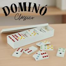 Jogo de Dominó Branco com Pinos Coloridos Pura Diversão Retrô para Toda Família Nostalgia Momentos de Lazer Plástico Simples Tampa Fechada Compacto Jogo de Dominó Branco com Pinos Coloridos Pura Diversão Retrô para Toda Família Nostalgia Momentos de Lazer Plástico Simples Tampa Fechada Compacto