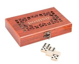 Jogo de Dominó Caixa de Madeira 28 Peças Jogo de Dominó Caixa de Madeira 28 Peças