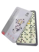 Jogo De dominó com Estojo Em Lata 28 Peças Colorido Jogo De dominó com Estojo Em Lata 28 Peças Colorido