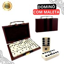 Jogo de Dominó com Maleta para sua Casa para Viagem Família e Amigos de 28 Peças Jogo de Dominó com Maleta para sua Casa para Viagem Família e Amigos de 28 Peças