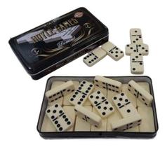 Jogo de dominó com pino metálico na lata 28 peças - VMP