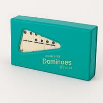 Jogo De Dominó De Osso 8mm Profissional Double Six 28 Peças Com Estojo Para Guardar Jogo De Dominó De Osso 8mm Profissional Double Six 28 Peças Com Estojo Para Guardar