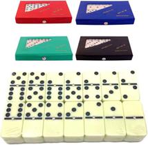 Jogo de domino de osso profissional 28 peças 50 x 25 x 10mm