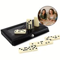 Jogo de Dominó de Resina 28 Peças Classico para Familia e Amigos com Estojo Jogo de Dominó de Resina 28 Peças Classico para Familia e Amigos com Estojo