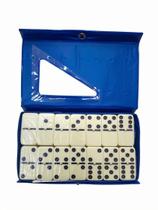 Jogo de Dominó Deluxe, 28 Peças, Material Resistente, Pino Metálico Central, Numerado em Preto, 4,9cm x 2,5cm x 1cm. Material resistente Jogo de Dominó Deluxe, 28 Peças, Material Resistente, Pino Metálico Central, Numerado em Preto, 4,9cm x 2,5cm x 1cm. Material resistente