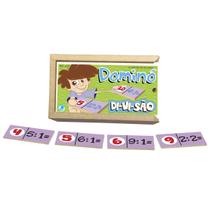 Jogo de dominó divisão em madeira - simque - 235