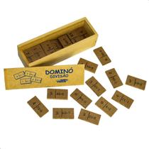 Jogo de Domino Educativo Divisão em Madeira Sports Mania