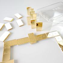 Jogo de Dominó em Acrílico Premium - Dourado ou Prata personalizado