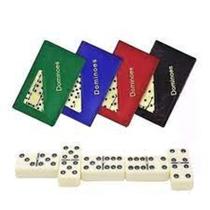 Jogo de dominó em resina 28 peças 12mm goal attic - Dominoes