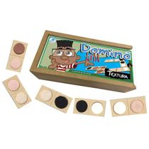 Jogo de dominó inclusivo tátil textura - simque - 574