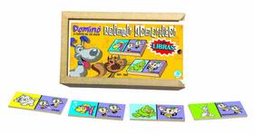 Jogo de Dominó Infantil Animais Domésticos com Libras Jogo de Dominó Infantil Animais Domésticos com Libras